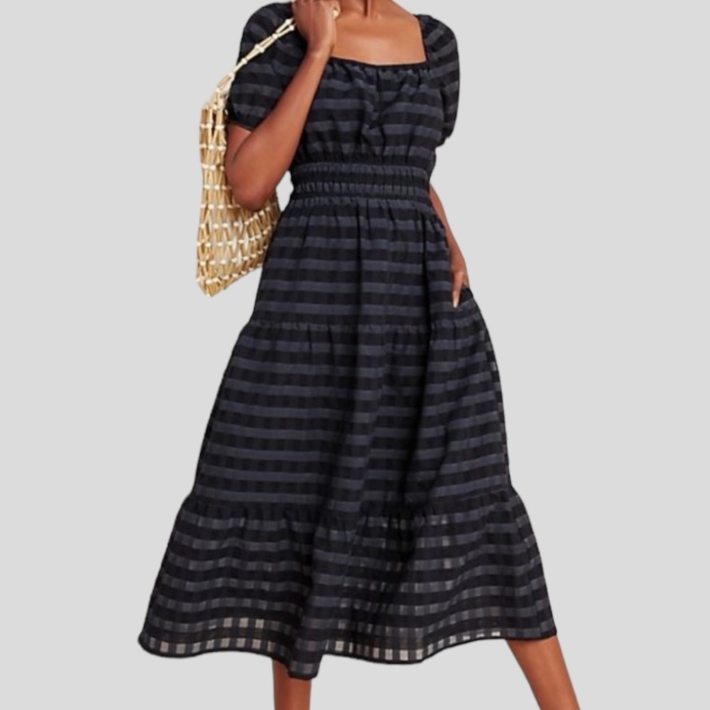 ANTHROPOLOGIE FRANCESCA TIERED MIDI DRESS SIZE SMALL